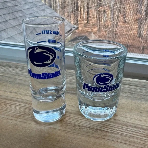 2 Penn State Nittany Lions Shot Glasses - Picture 1 of 4